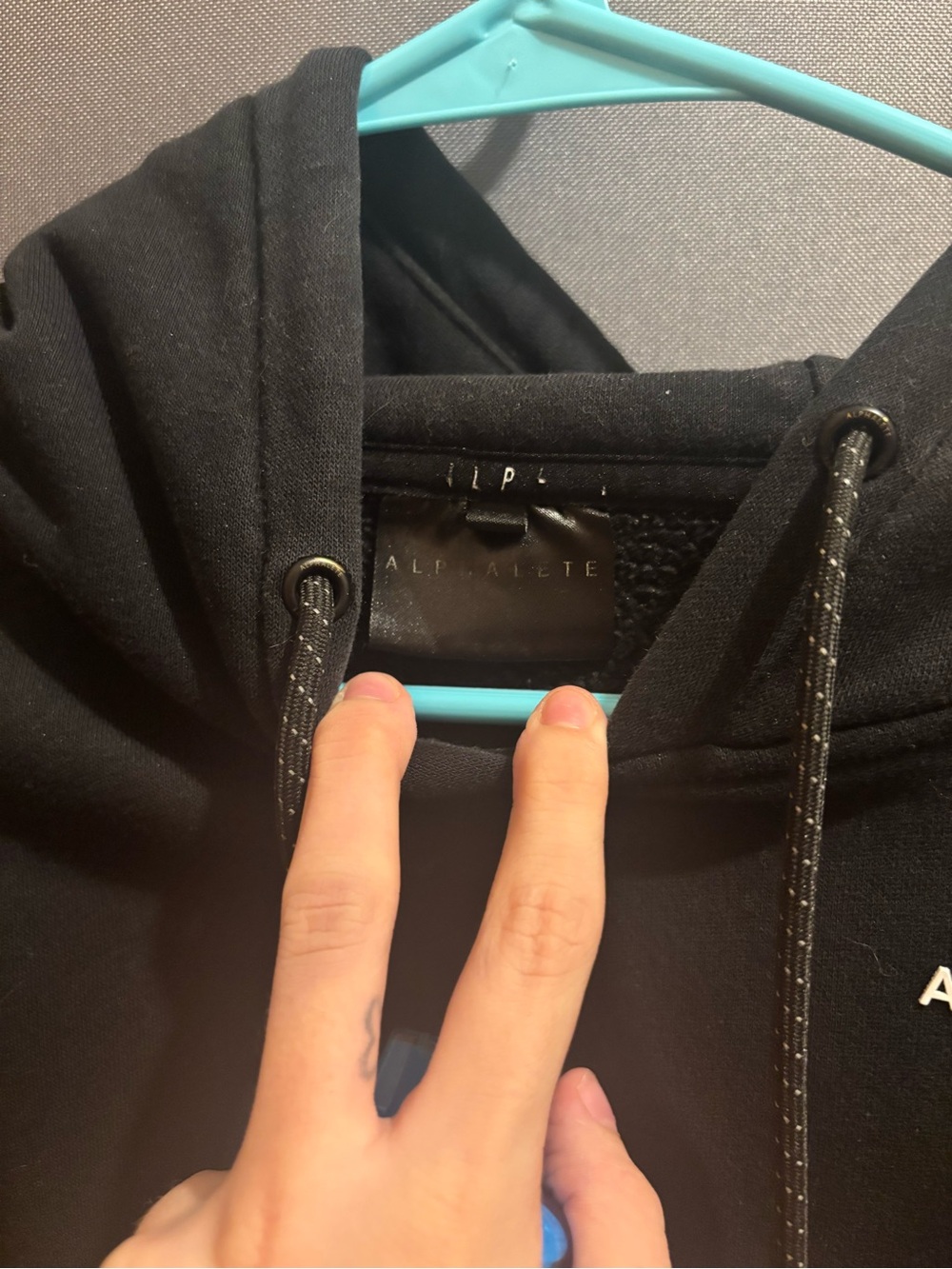 Alphalete Black Hooded Teddy Jacket